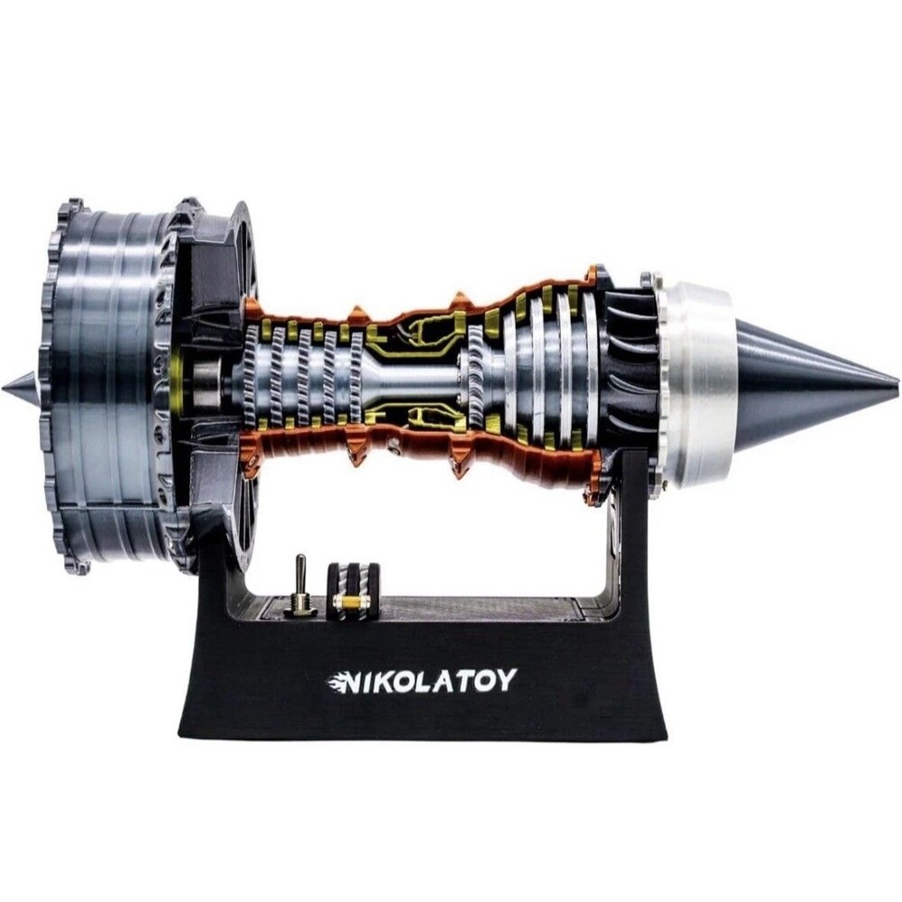 NIKOLATOY TR900 1:20 Scale Turbojet Aircraft Engine Model Kit 3D Printed
